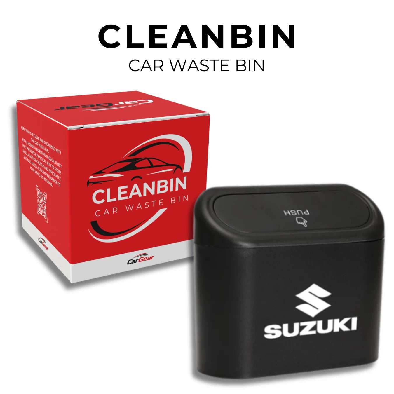 CleanBin Car Waste Bin – Car Gear [+25 Free Bags]