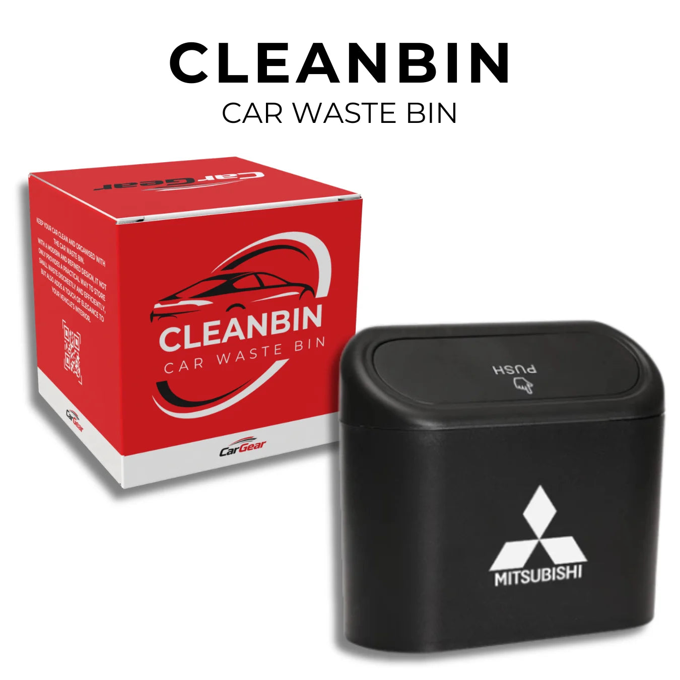 CleanBin Car Waste Bin – Car Gear [+25 Free Bags]
