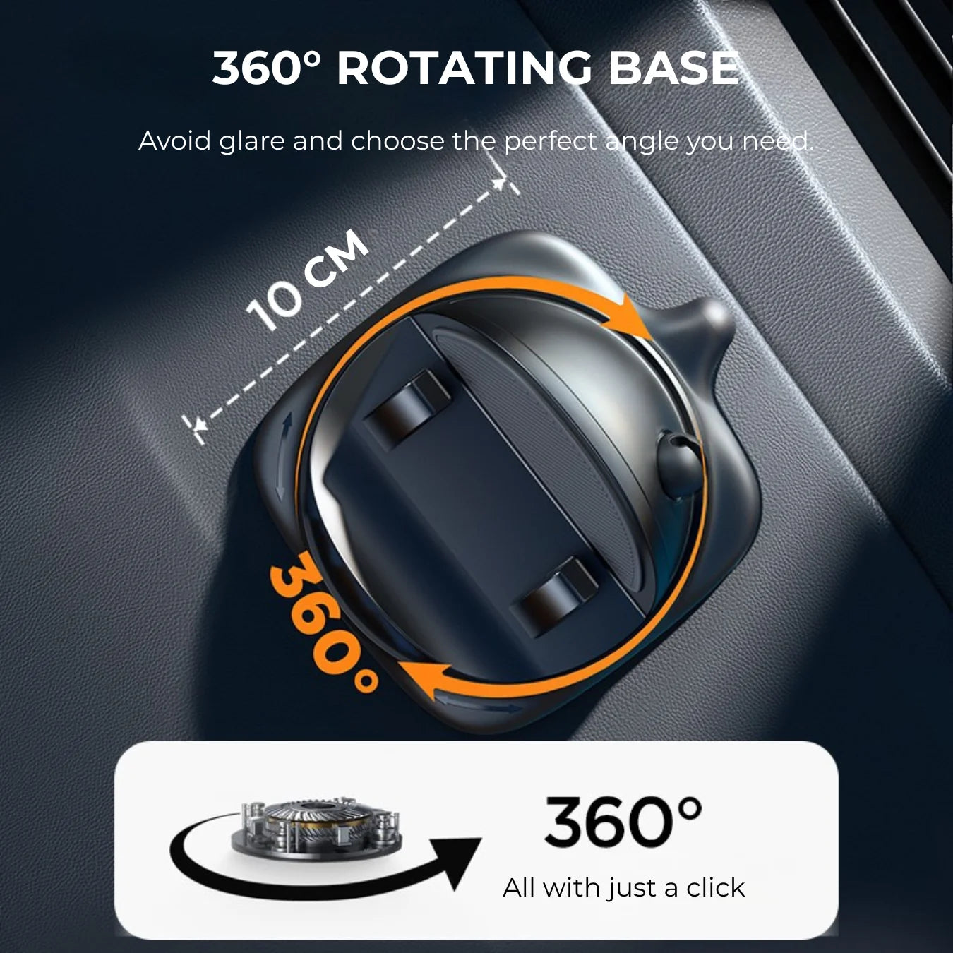 SpinHold 360° Rotating Car Phone Holder – Car Gear