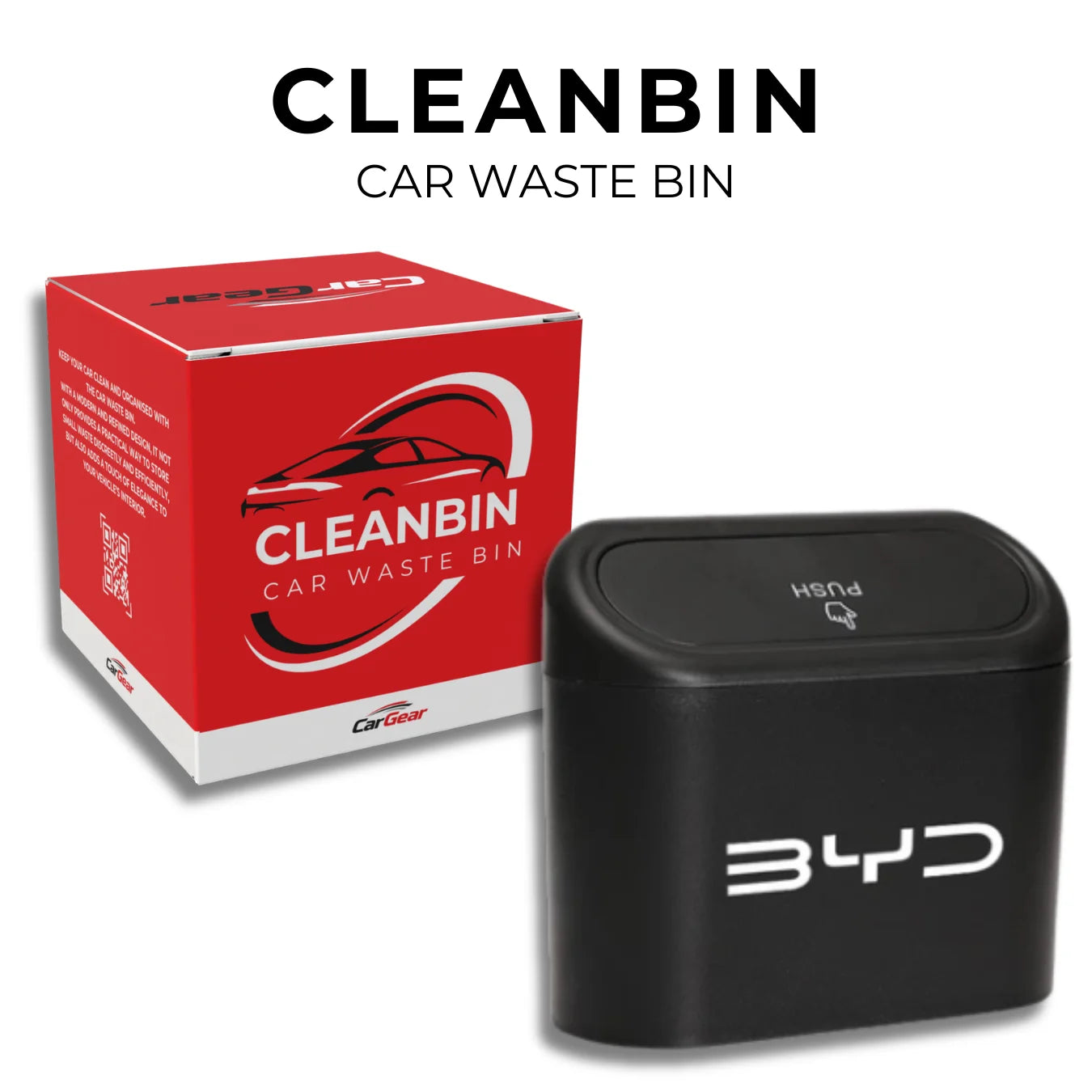 CleanBin Car Waste Bin – Car Gear [+25 Free Bags]
