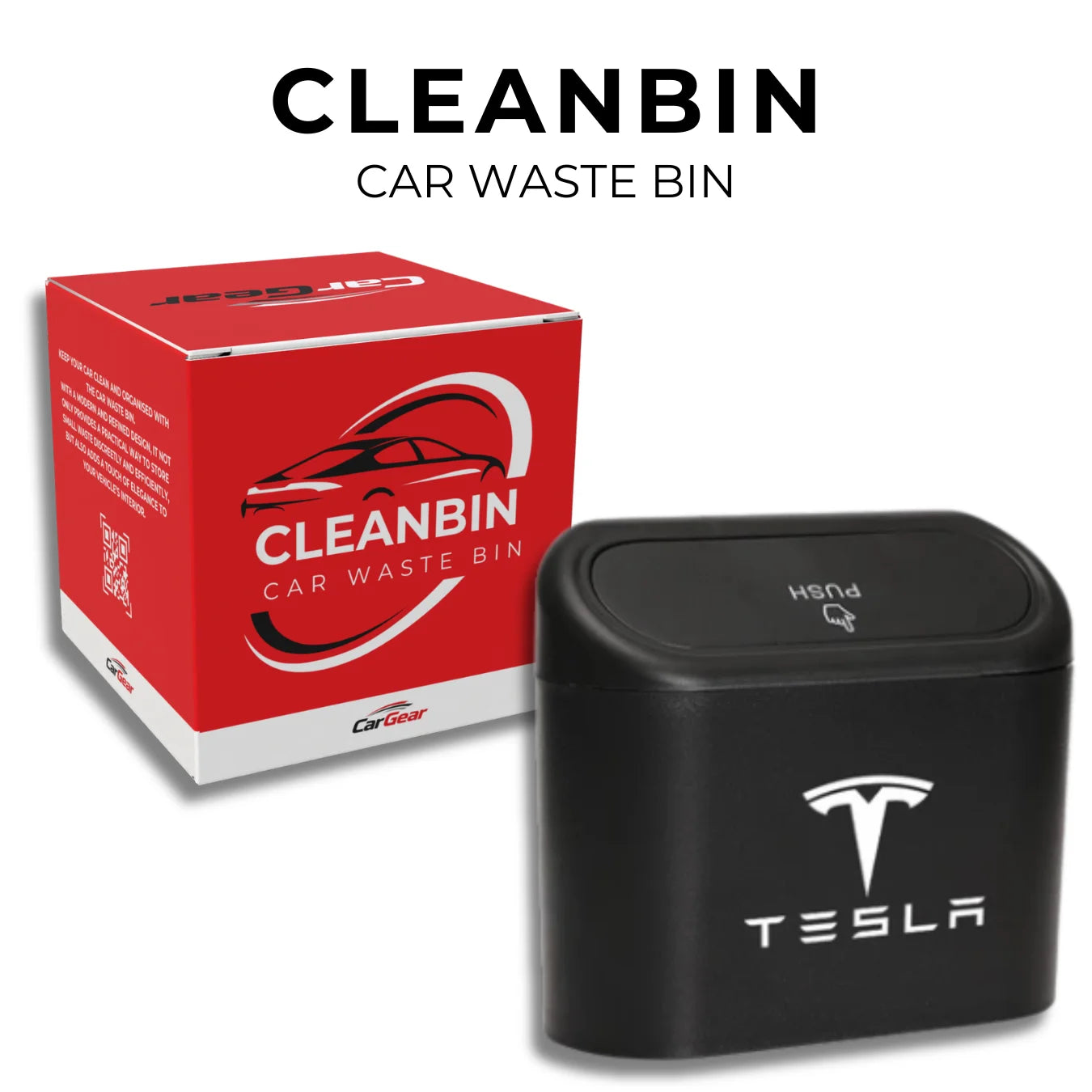 CleanBin Car Waste Bin – Car Gear [+25 Free Bags]