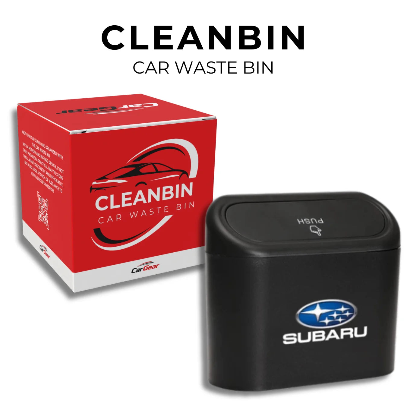 CleanBin Car Waste Bin – Car Gear [+25 Free Bags]