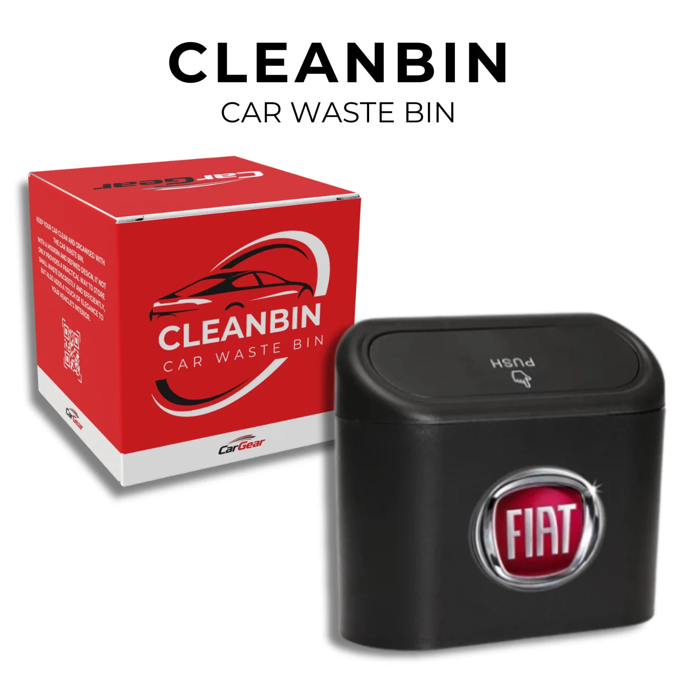 CleanBin Car Waste Bin – Car Gear [+25 Free Bags]