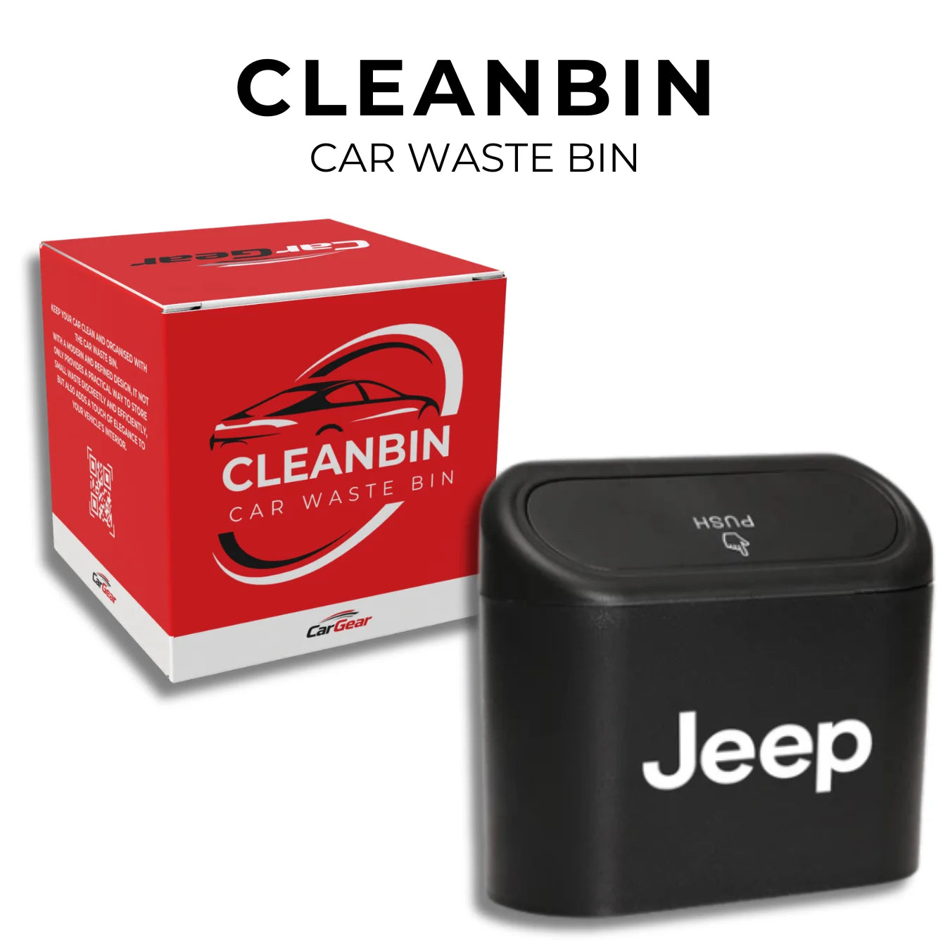 CleanBin Car Waste Bin – Car Gear [+25 Free Bags]