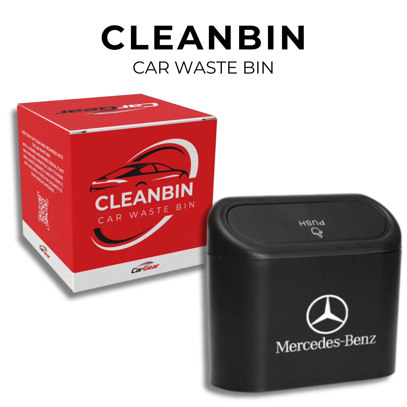CleanBin Car Waste Bin – Car Gear [+25 Free Bags]