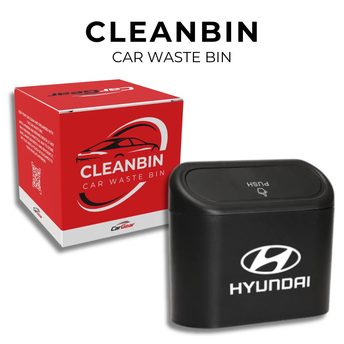 CleanBin Car Waste Bin – Car Gear [+25 Free Bags]