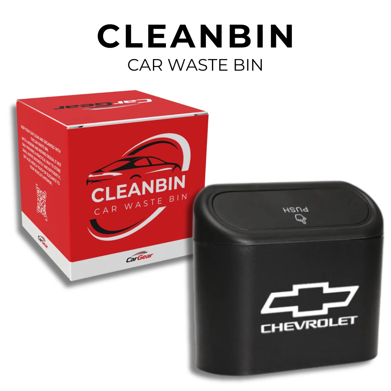 CleanBin Car Waste Bin – Car Gear [+25 Free Bags]