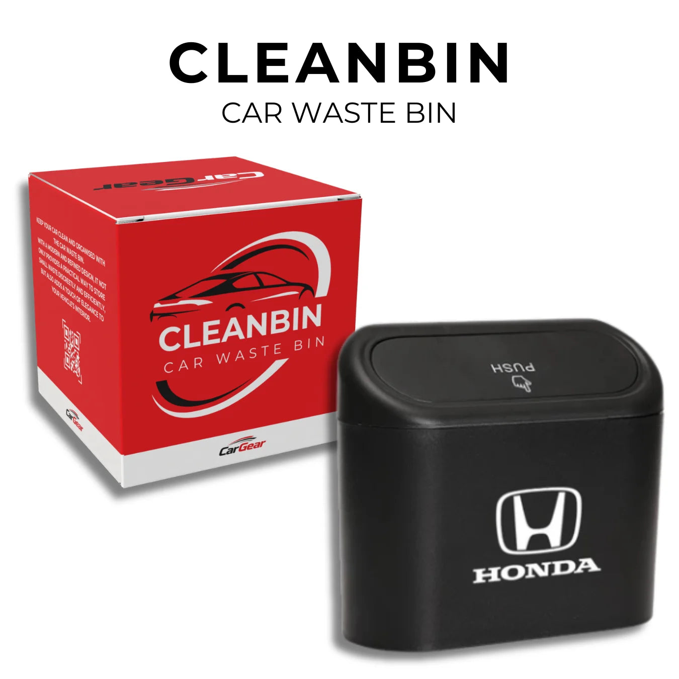 CleanBin Car Waste Bin – Car Gear [+25 Free Bags]