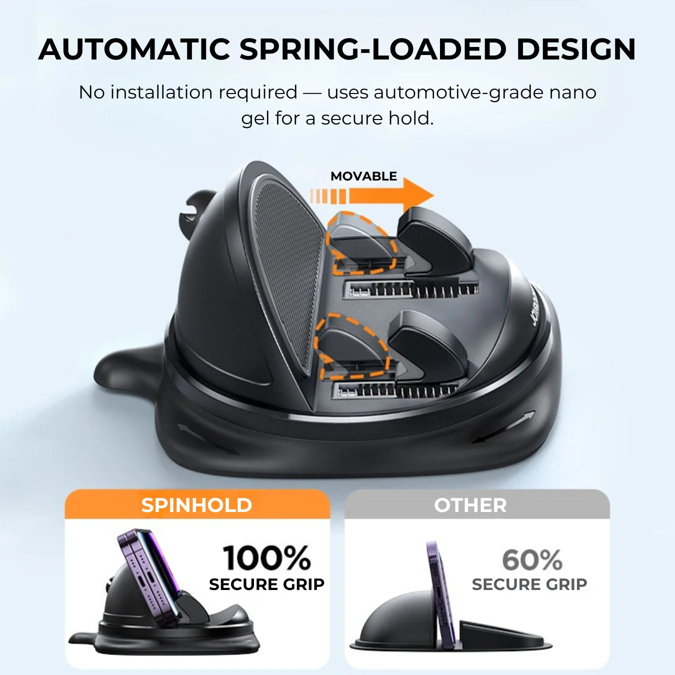 SpinHold 360° Rotating Car Phone Holder – Car Gear